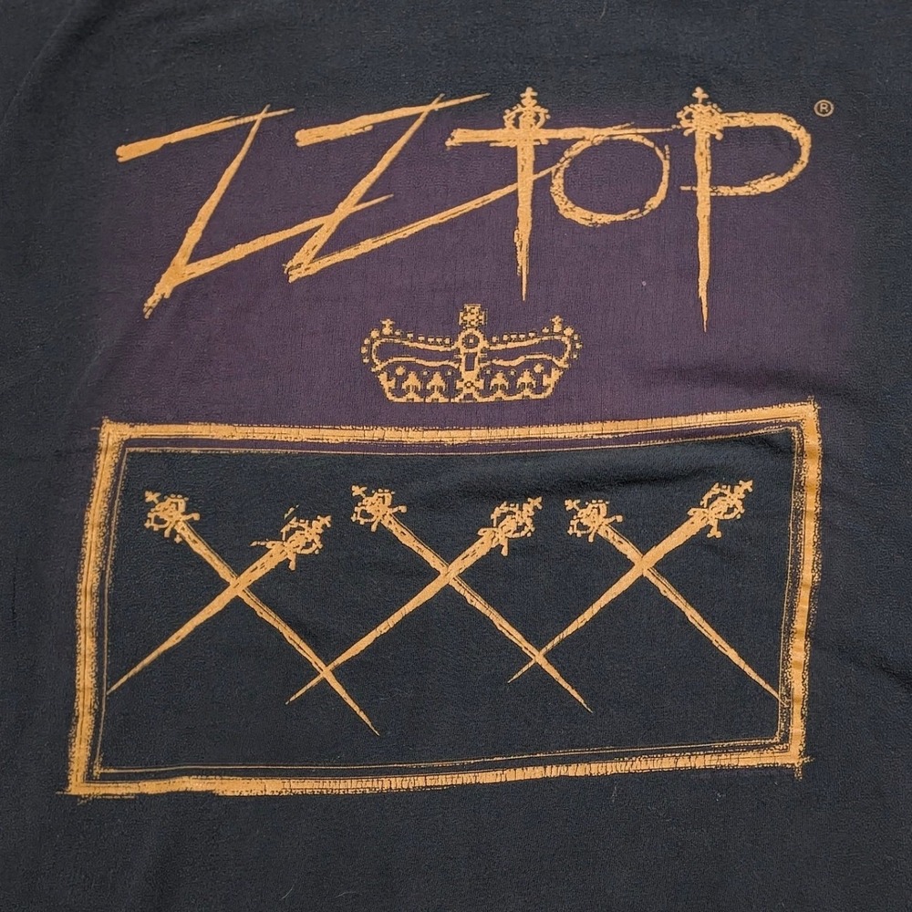 Vintage ZZ Top XXX Tour T-Shirt 1999 2000 Men's XL Black Cygnus Rock Band Tee